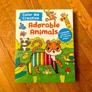 Color me creative adorable animals, kids coloring book